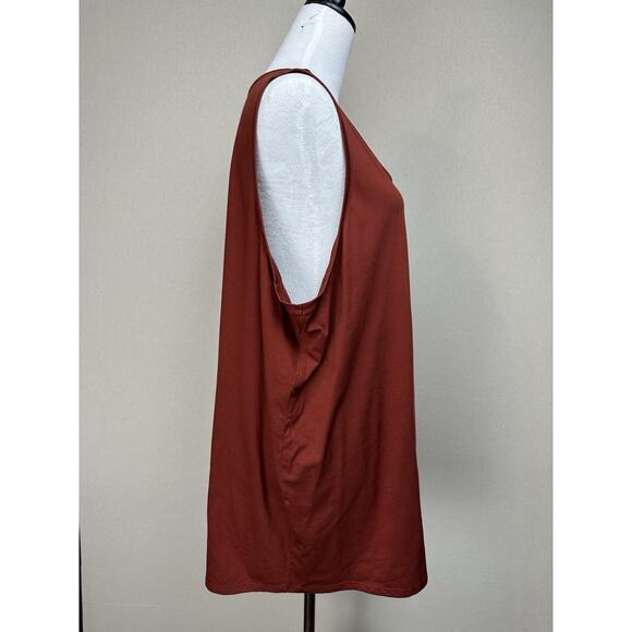 Lands End Women’s Shirt Adult Extra Large 18 Rust/Brown Tank Top Sleeveless - Picture 2 of 10